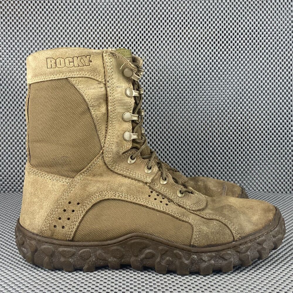 ROCKY S2V Tactical Military Special Ops Boots Mens Size 10.5 W Tan Lace Up